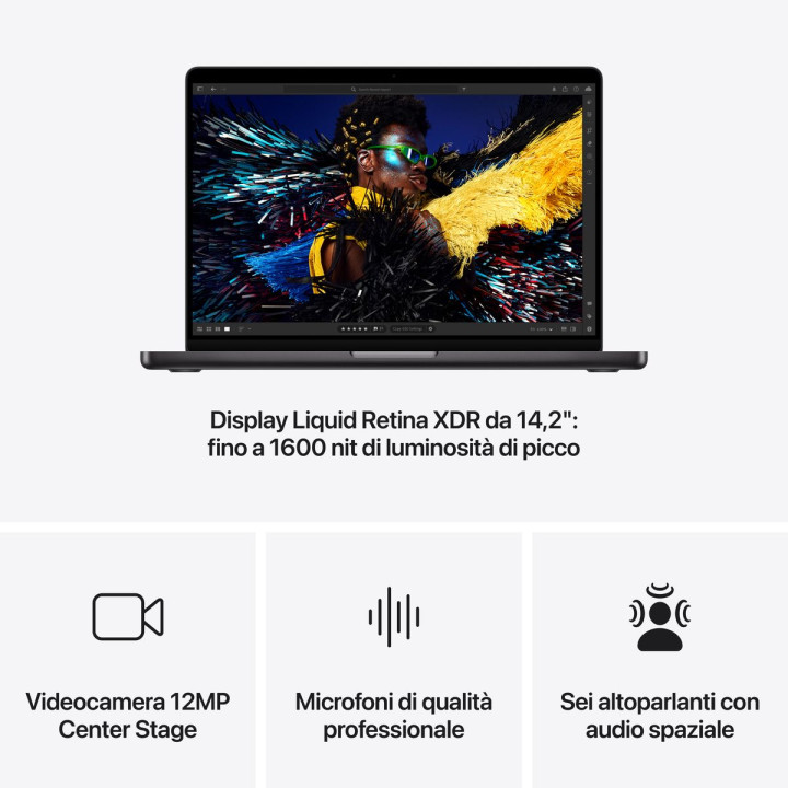 APPLE 14 MACBOOK PRO APPLE M4 PRO CHIP 14-CORE NERO